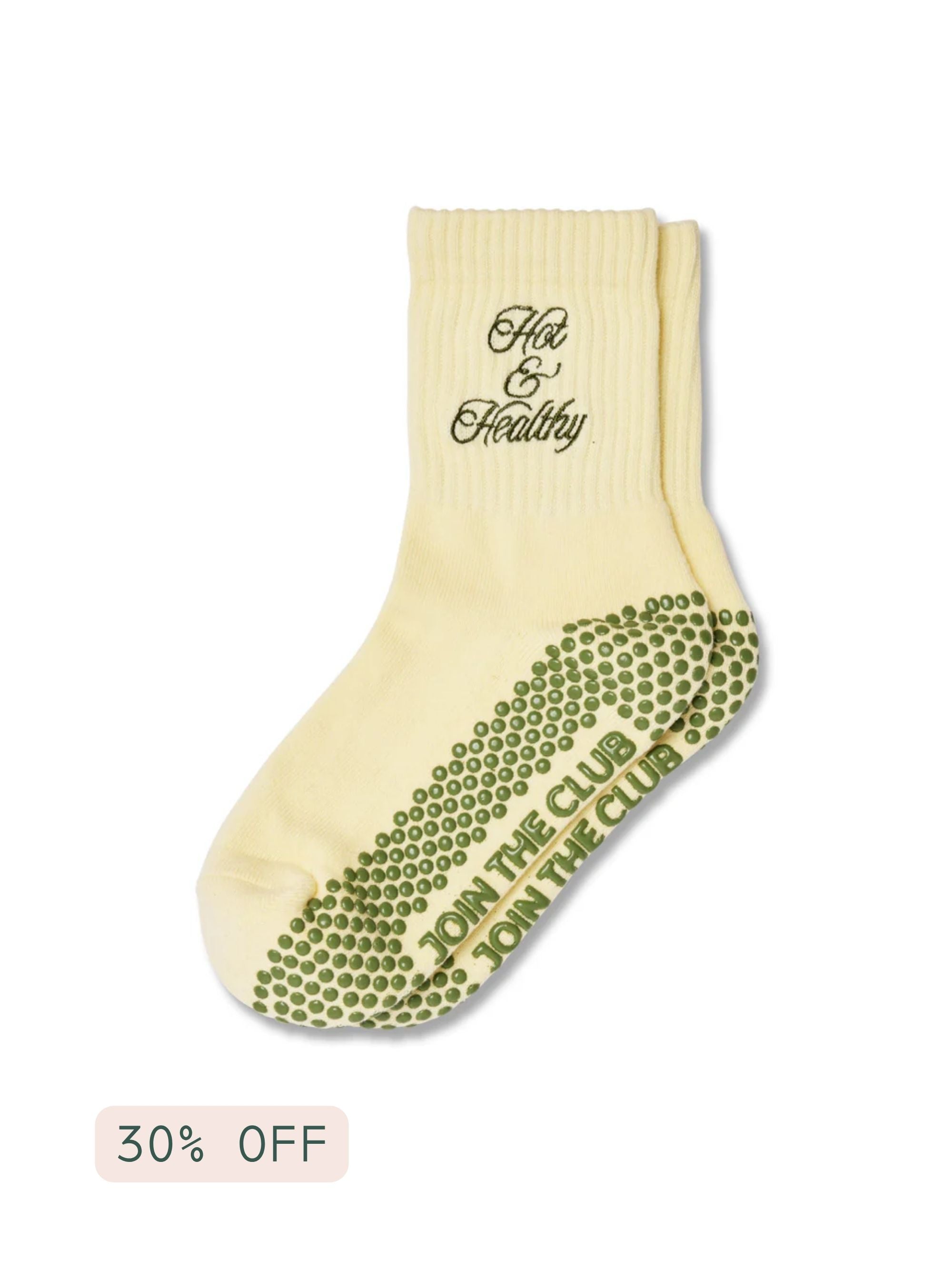 Hot and Healthy Pilates Grip Sock - Lemon – Club Martyn