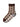 Gingham Crew Pilates Grip Sock - Chocolate Brown