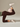 Retro Crew Pilates Grip Sock - Pink/Brown