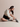 Checkered Crew Pilates Grip Sock - Black