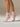 Evil Eye Heart Pilates Grip Sock - Pink
